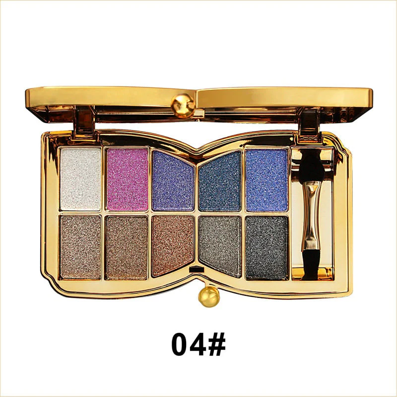 10 Farben Sparkle Shimmer Lidschattenpalette - Image 14