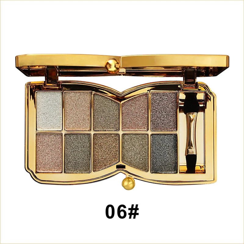 10 Farben Sparkle Shimmer Lidschattenpalette - Image 16