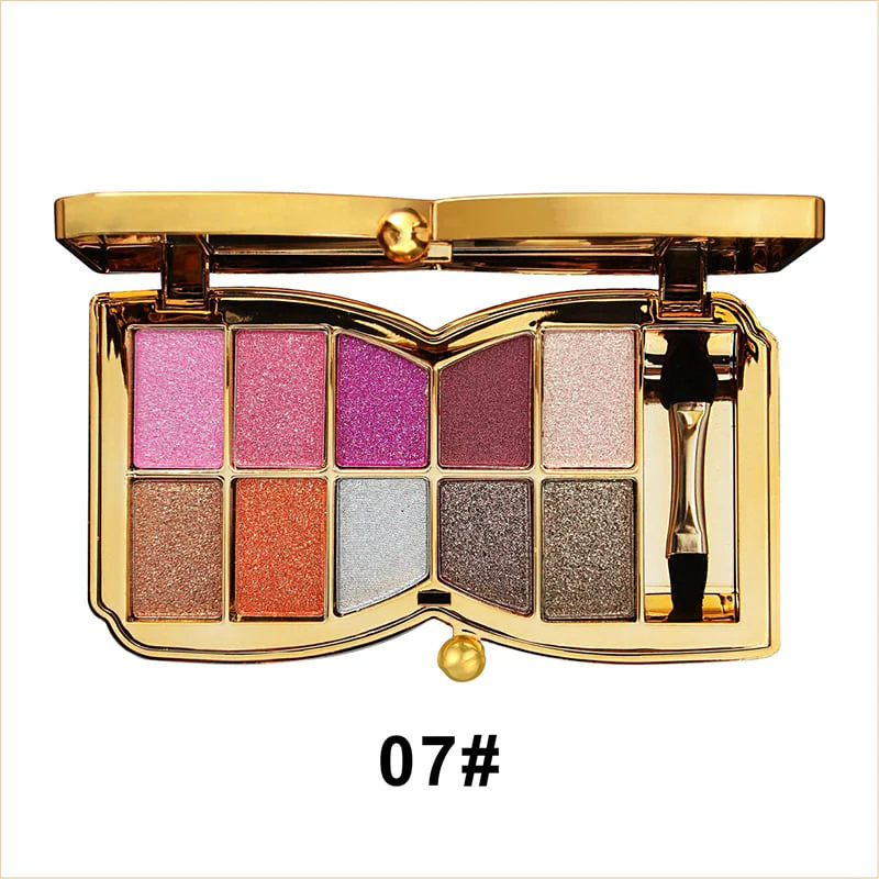 10 Farben Sparkle Shimmer Lidschattenpalette - Image 17