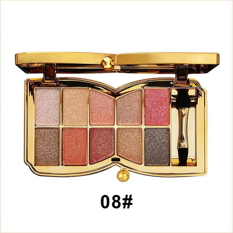 10 Farben Sparkle Shimmer Lidschattenpalette - Image 18