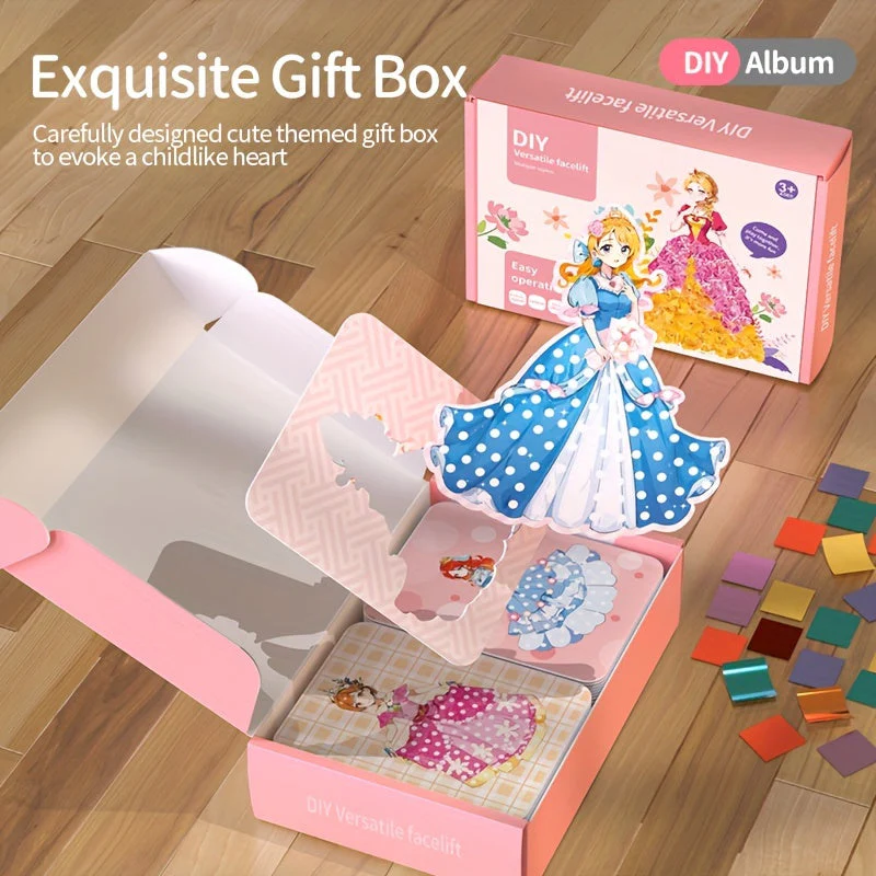 12Stück Prinzessin Board Aufkleber Stoff Poke Kunst DIY Kit - Image 11