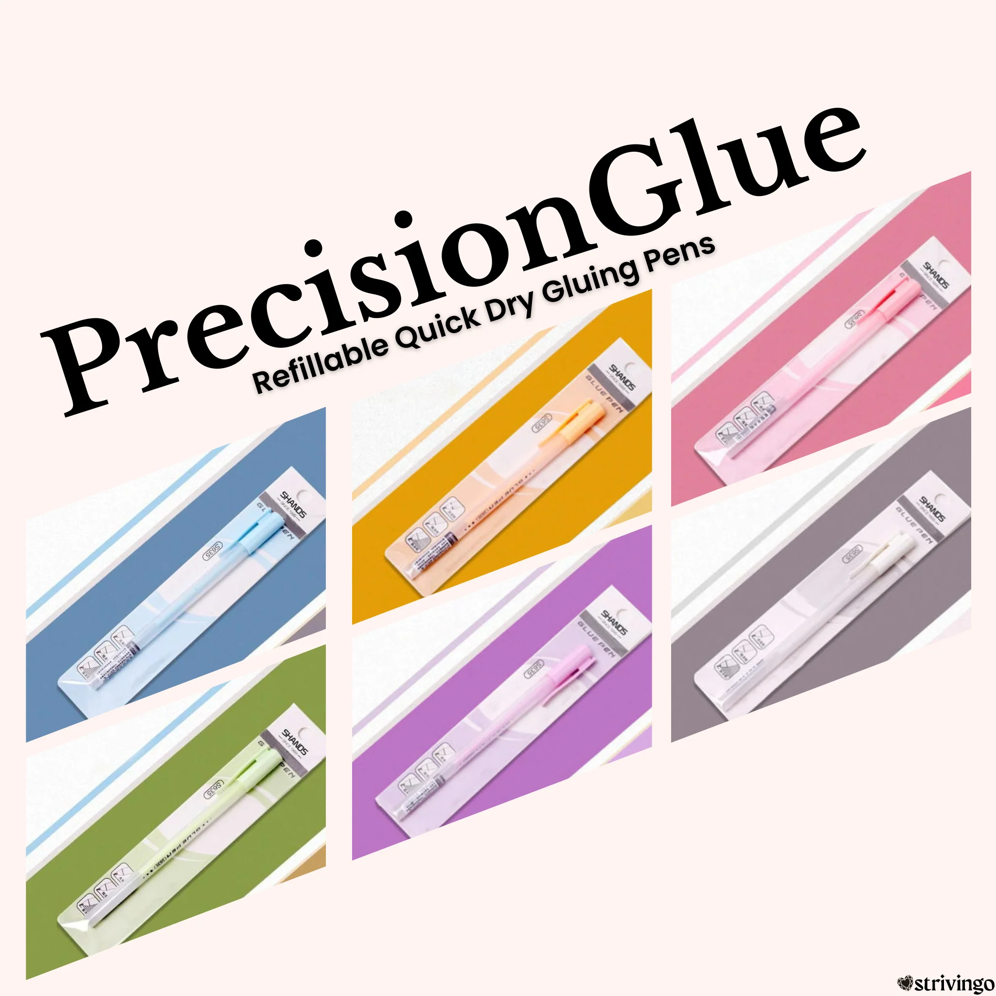 GluePen | 3+3 GRATIS | Präzisionsklebstoff Nachfüllbare Klebestifte mit Rollerspitze | - Image 5