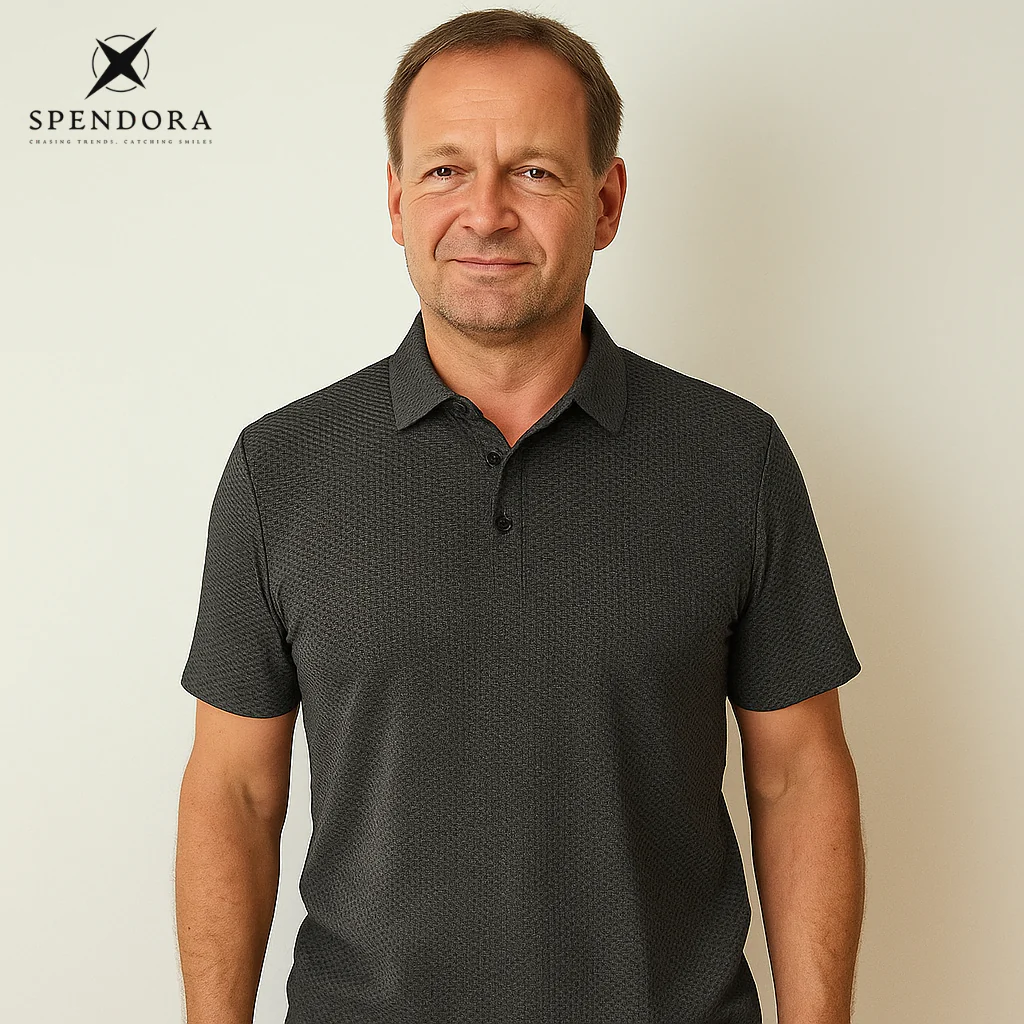 Jonas – Herren Mesh-Seiden Poloshirt | 50% RABATT - Image 2