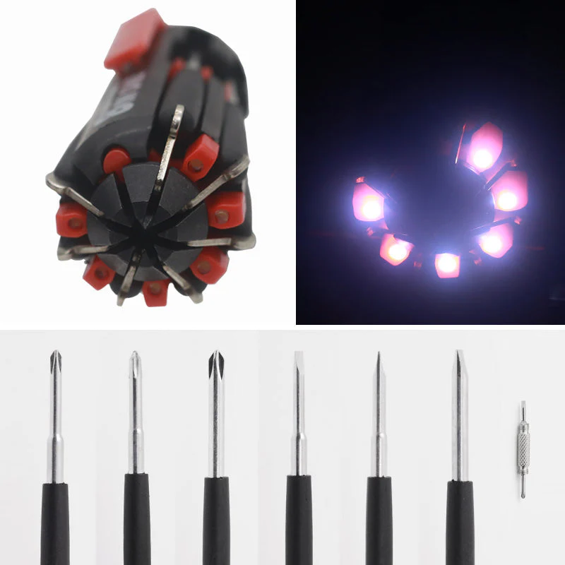 8-in-1-Schraubendreher mit LED-Taschenlampe - Image 4