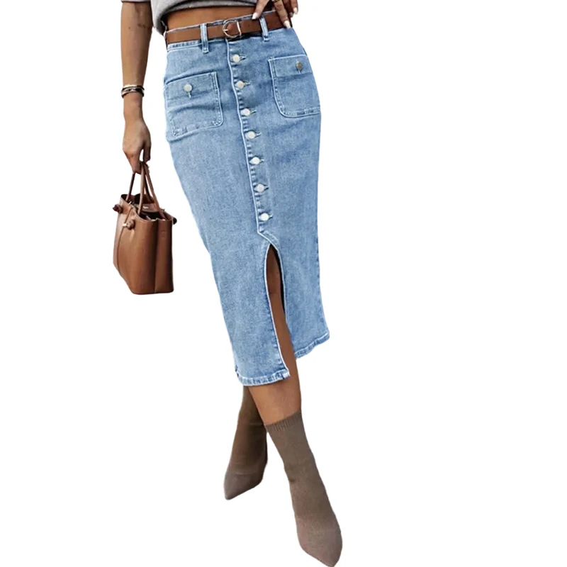 Amelia — Hochtaillierter Denim-Bleistiftrock mit Vintage-Flair - Image 10