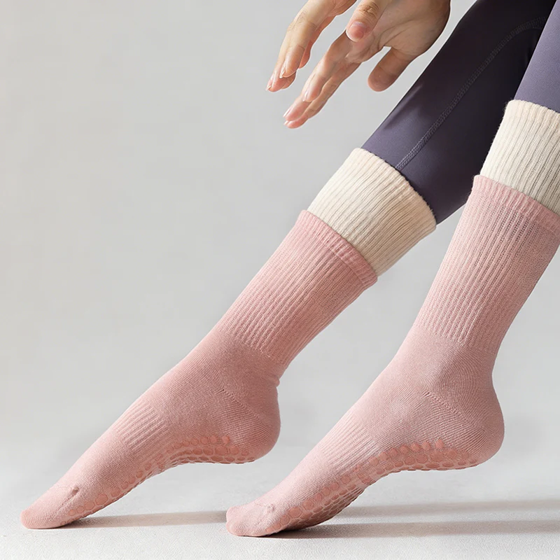 Amelia — Pilates-Griffsocken aus atmungsaktivem Baumwollmischgewebe