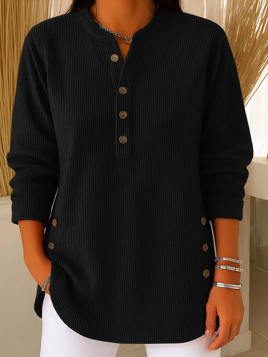Anna — Gemütlicher Cord Henley Pullover | 50% RABATT - Image 11