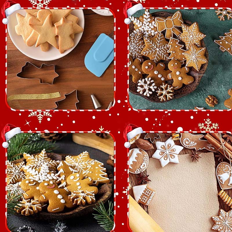 BakeJoy – 24-teiliges Edelstahl-Set Weihnachts-Ausstechformen - Image 5