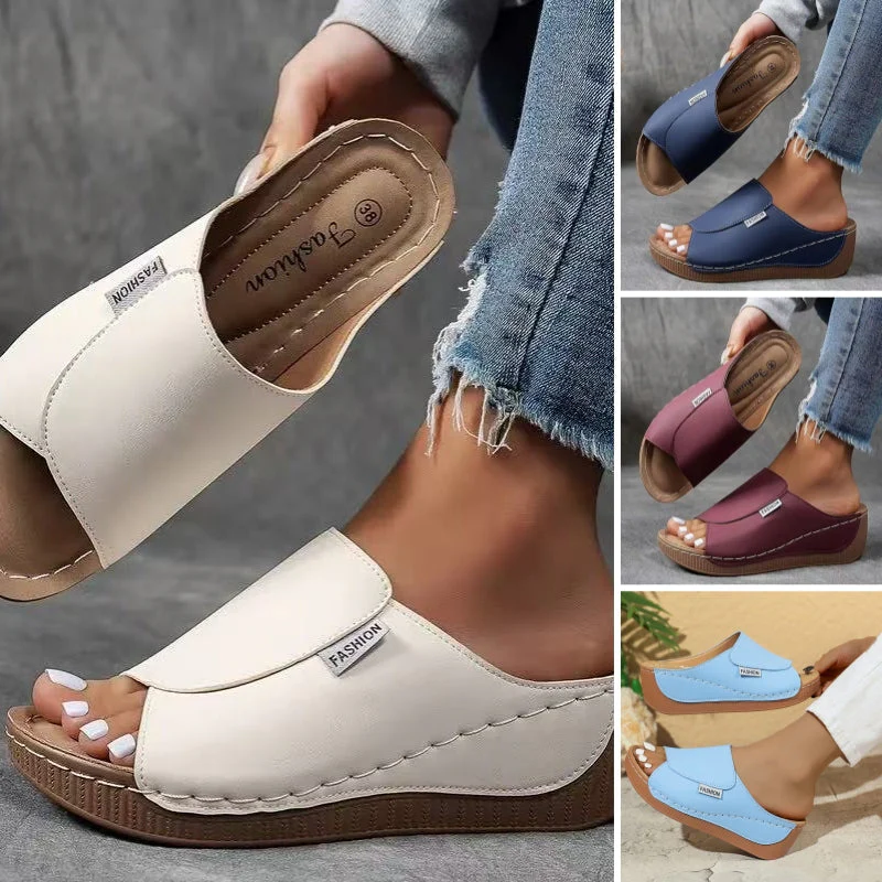 Bein – Damen Freizeit Keilsandalen mit gepolstertem Halt
