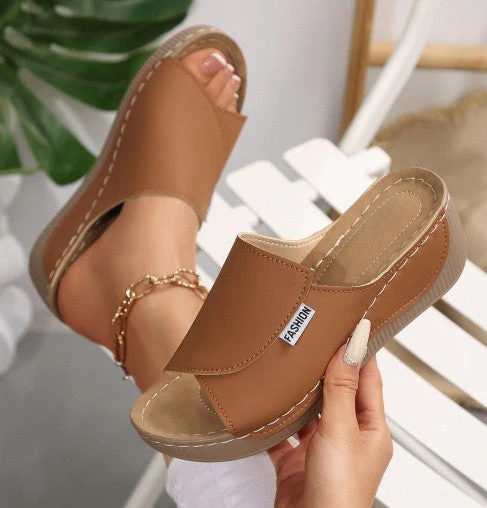 Bein – Damen Freizeit Keilsandalen mit gepolstertem Halt - Image 21