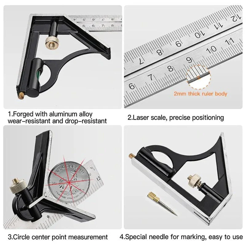 PrecisionCraft - Bewegliches Winkellineal-Set | 50% RABATT - Image 2
