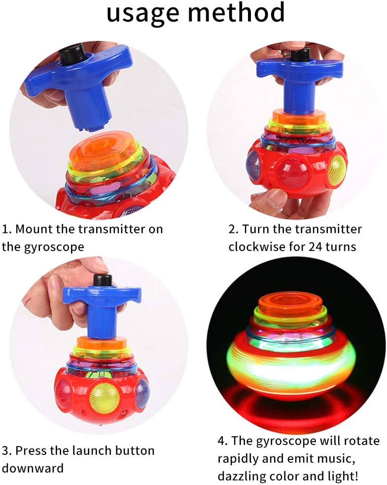 Blinkender Musikkreisel - Farbenfrohes Spielzeug für Kinder mit Musik - Image 6
