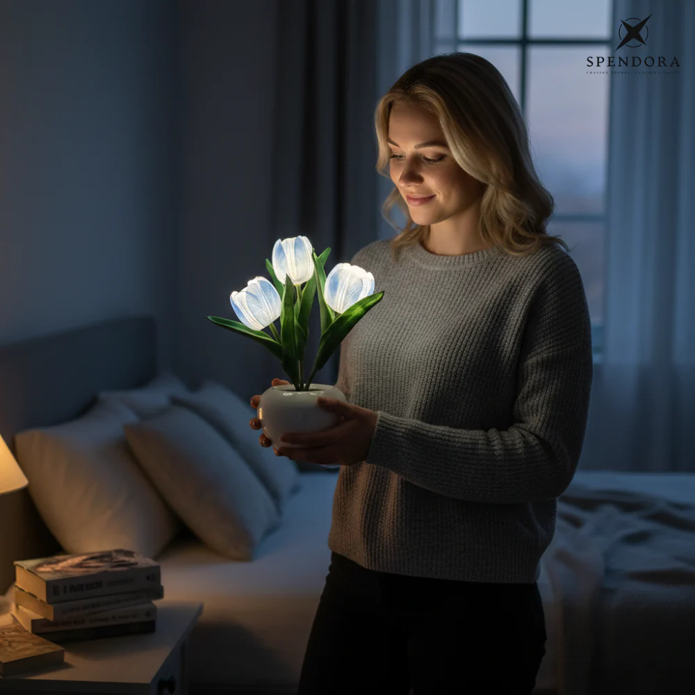 BloomGlow – Leuchtende Tulpenlampe | 50% RABATT