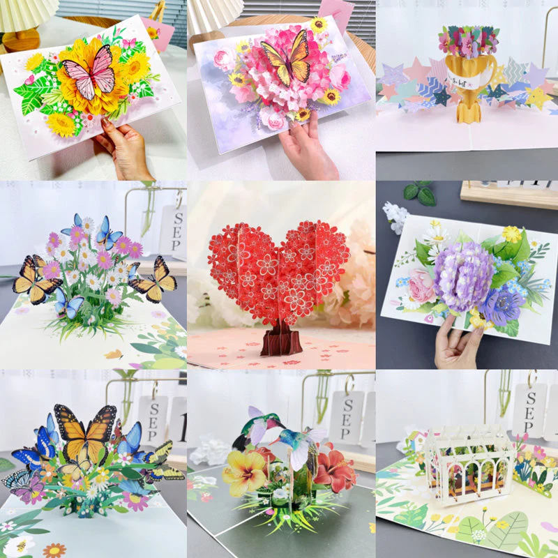 BloomLux Handgemachte 3D‑Blumen-Grußkarte | 1+2 GRATIS - Image 4