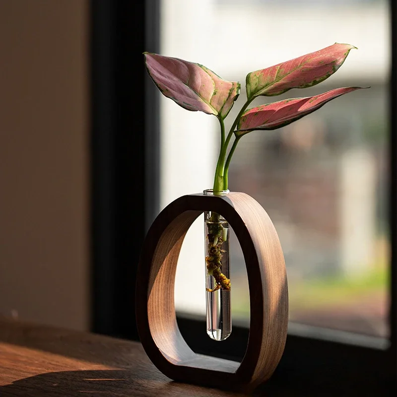 NordWood – Handgefertigte Holzrahmenvase Eleganz | 50% RABATT