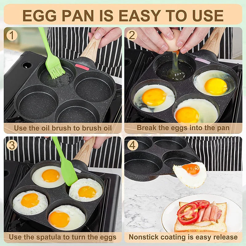 EcoStone Pro - Bratpfanne Antihaft 4 Tassen für Eierpfannkuchen | 50% RABATT - Image 2