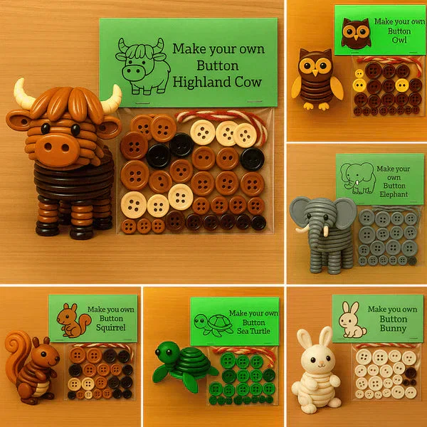 ButtonCraft – DIY Tierdekorationen mit Knöpfen | 1+1 GRATIS - Image 3
