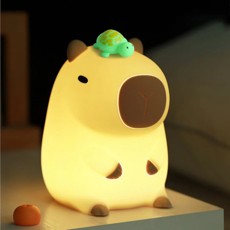 Capybara Squishy Silikon LED Nachtlicht - Perfektes Geschenk für Kinder und Mädchen - Image 2