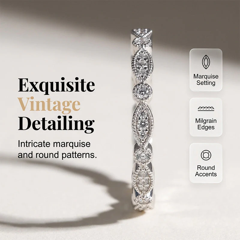 Claire – Vintage Birnenförmiges Zirkon Zweiteiliges Ring-Set - Image 8