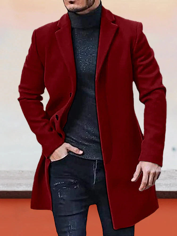 Thomas – Einfarbige Herrenjacke mit Knöpfen | 50% RABATT - Image 12