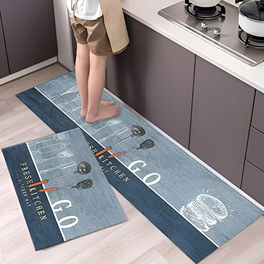 CleanStep Set (2 Stück) - Rutschfeste, saugfähige Bodenmatte