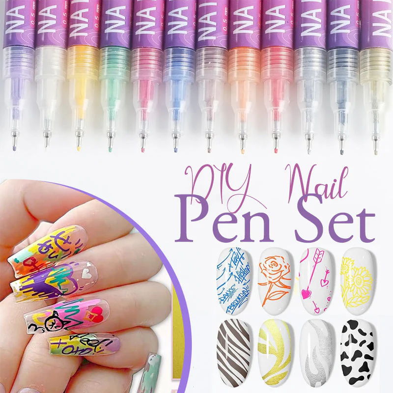 ColorBrush™ – 12-teiliges Nagelkunst-Stiftset | 50% RABATT
