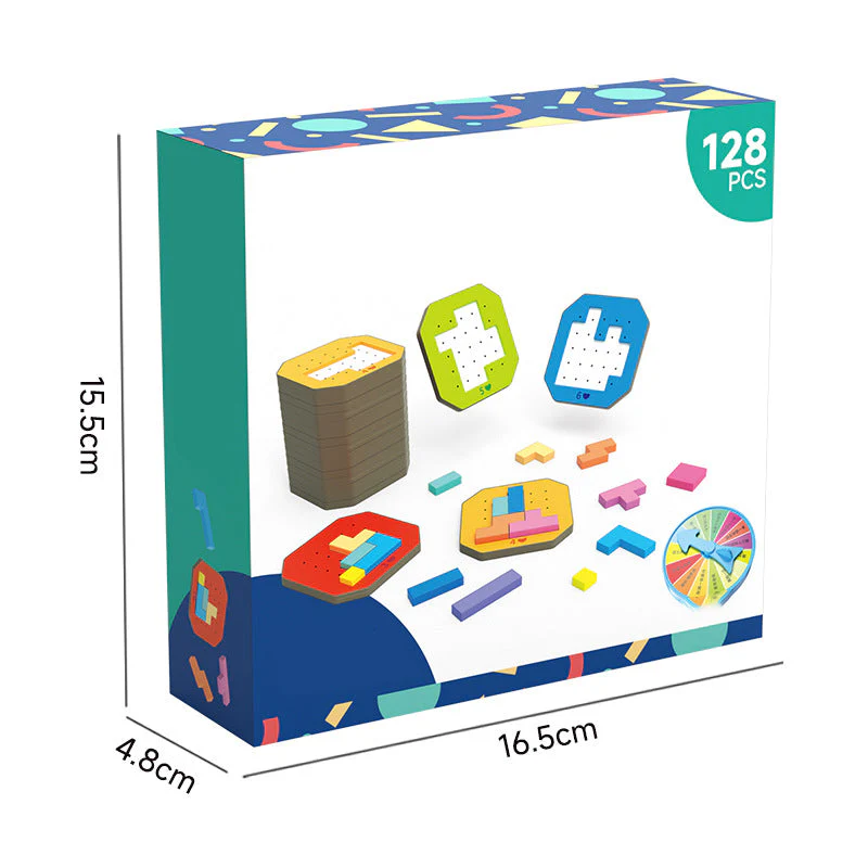 ColorFun – Buntes Blockpuzzle-Spiel (128 Teile) - Image 6