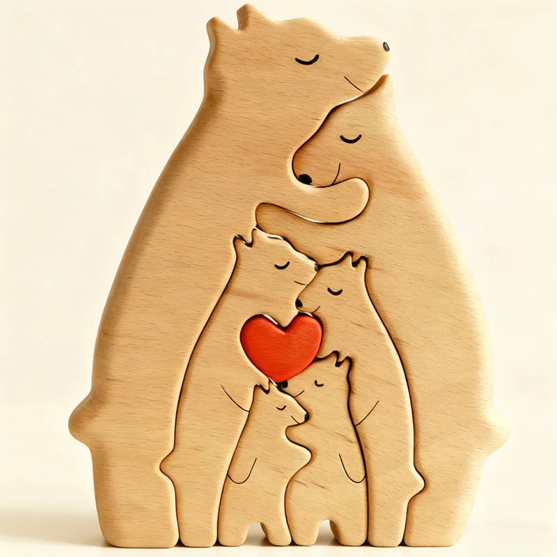CozyBear – Holzpuzzle-Ornament „Bärenfamilie“ - Image 4