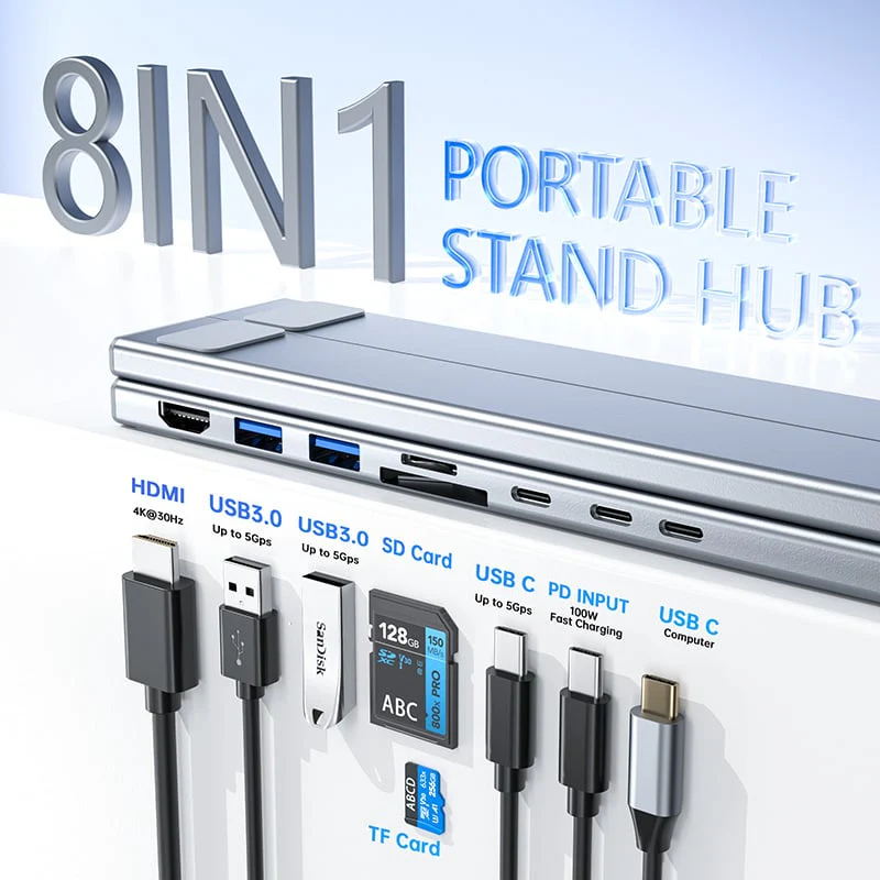 DockMaster™ 8-in-1 USB-C-Dock und Laptop-Ständer | 50% RABATT - Image 11