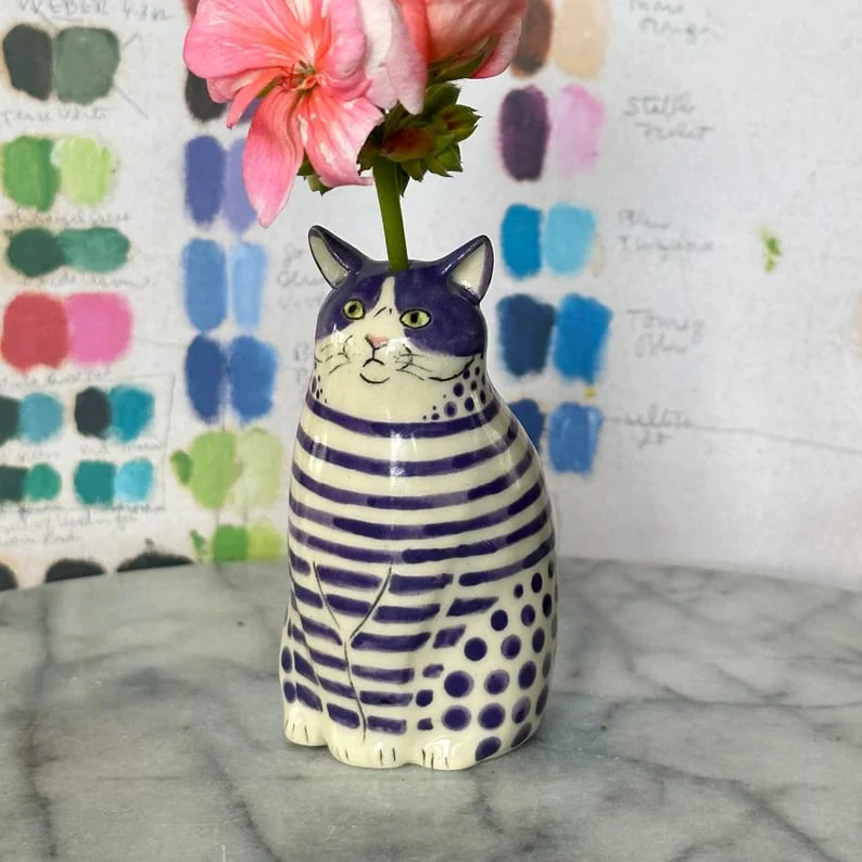 DottyCat™ – Verspielte Katzenvase mit Polka-Dot-Muster | 1+1 GRATIS - Image 7