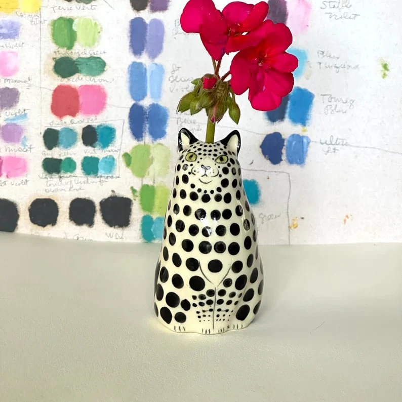 DottyCat™ – Verspielte Katzenvase mit Polka-Dot-Muster | 1+1 GRATIS - Image 8