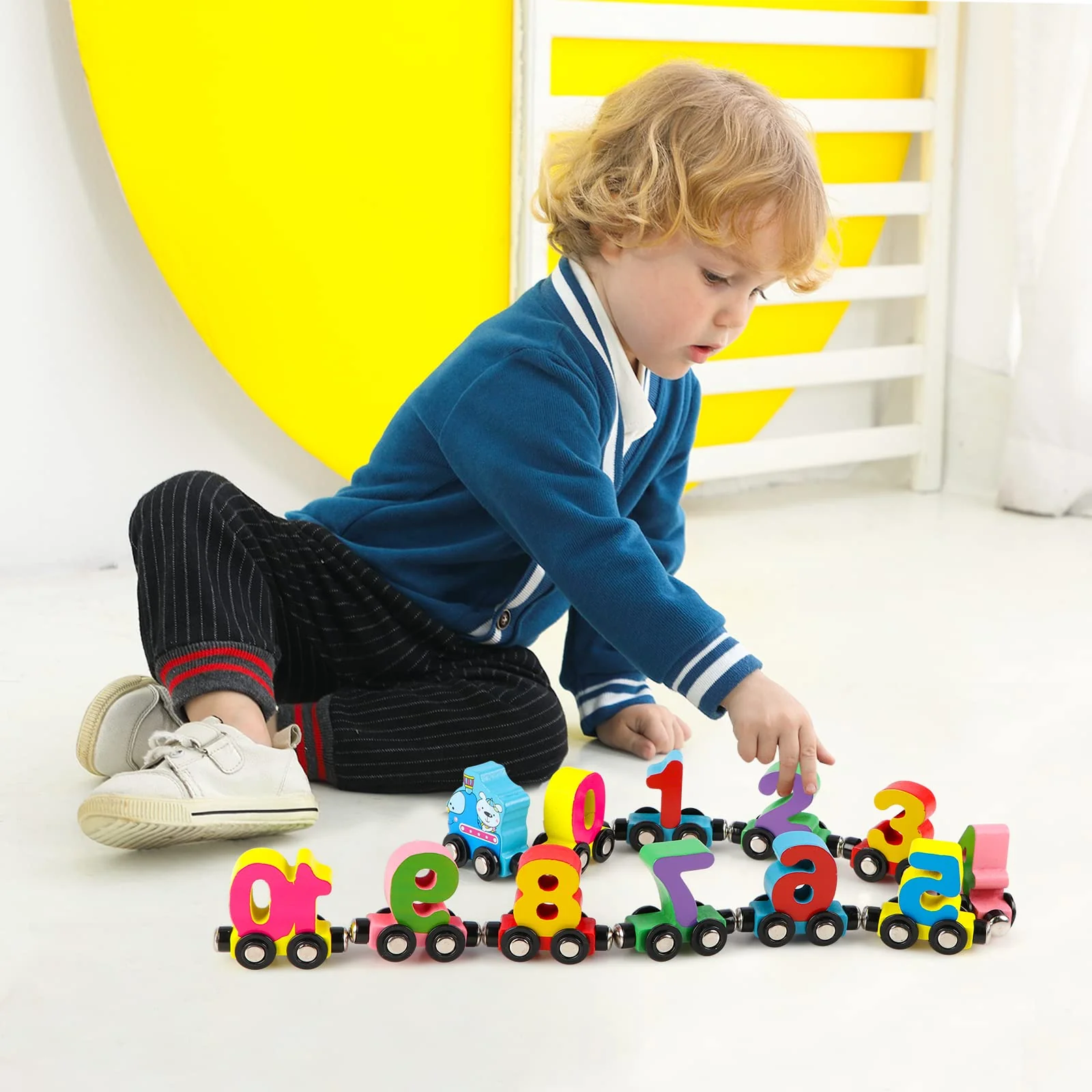 EduTrain – Magnetisches Holzeisenbahn-Puzzle - Image 2