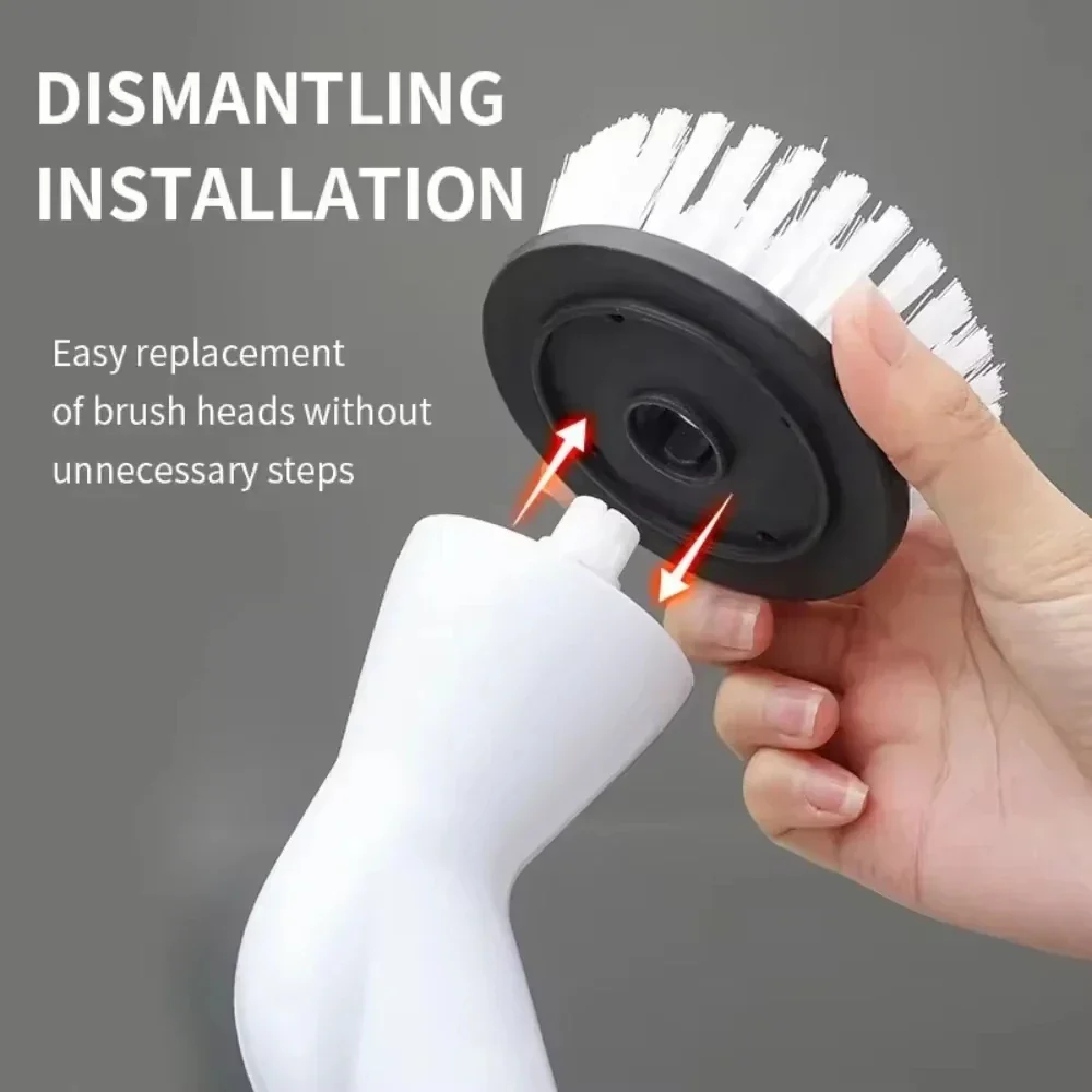 Elektrische 6-in-1-Reinigungsbürste mit verstellbarem Griff - Image 4