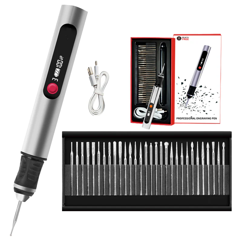 EngravePro – Elektrischer Gravurstift (32-teiliges Set, 2 Stück) - Image 2