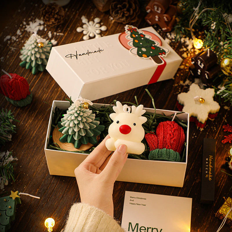 FestiveGlow – Weihnachtsduft-Kerzen-Set im Geschenkbox - Image 3