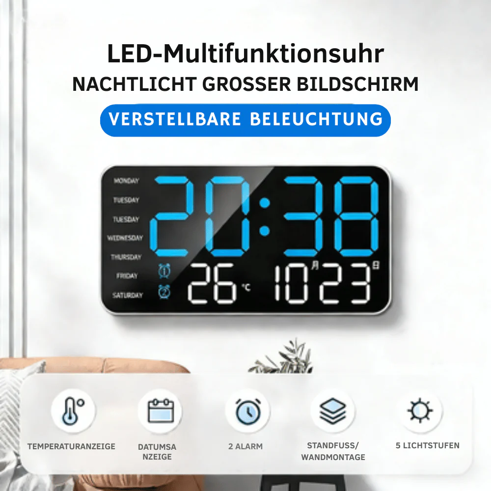 LumiClock — LED Digital Uhr | 50% RABATT - Image 3