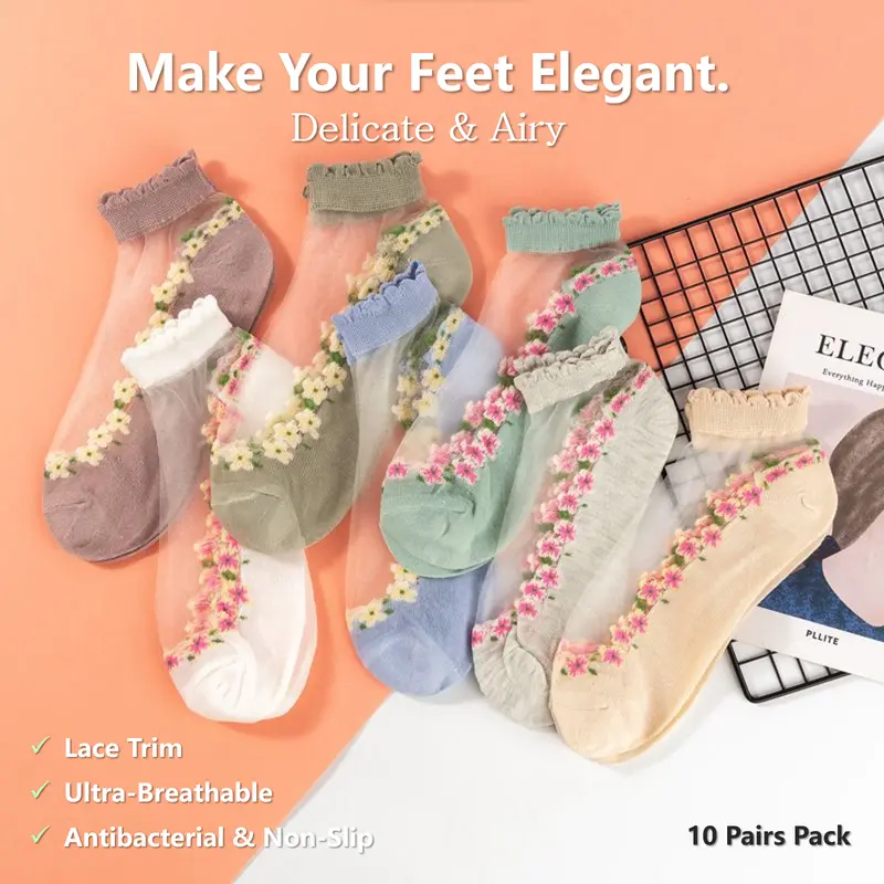 FloraLux – Elegante Spitzensöckchen | 5+5 Paar GRATIS - Image 8