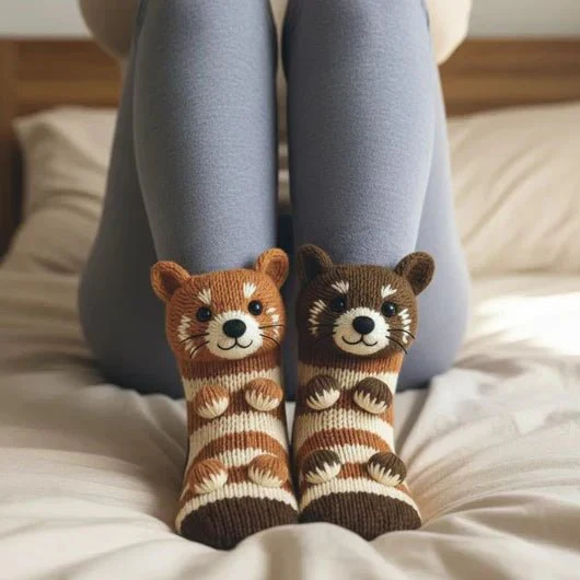 FluffyFeet – Ultraweiche Baumwollmischung Haussocken mit rutschfesten Sohlen - Image 11