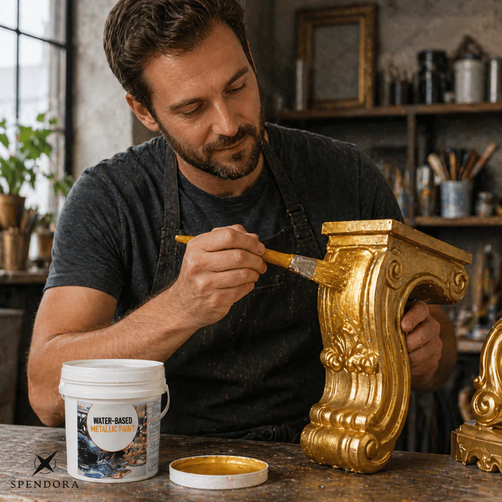 GoldLuxe — Metallic-Blattfarbe mit KOSTENLOSEM Pinsel | 50% RABATT - Image 2