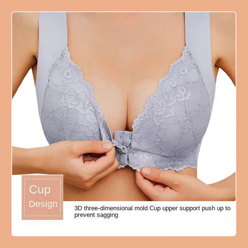 Frontknopf dünner BH Spitze sexy Dessous - Image 6