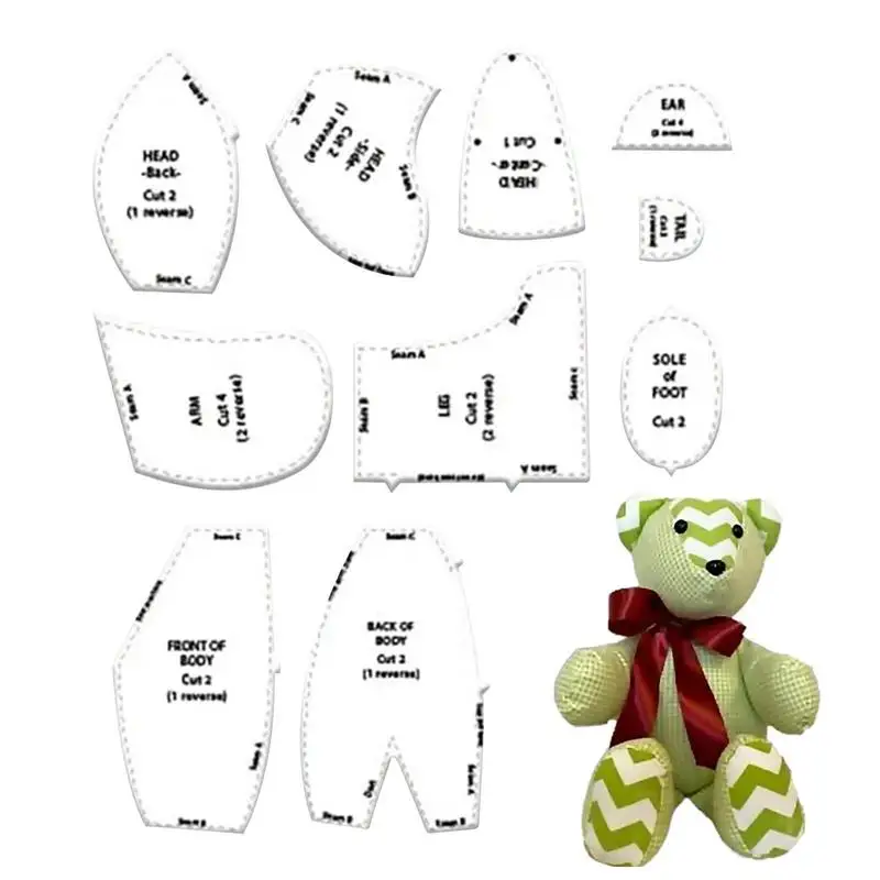 Gedächtnisbär Schablonen Lineal Set (10 Stück) - Image 5