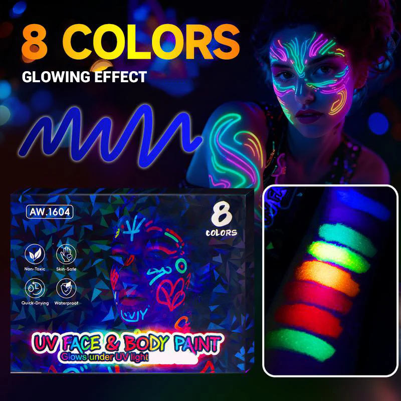 GlowBurst Marker 8er-Farbset — Entfache eine kühne Nachtlebenstimmung