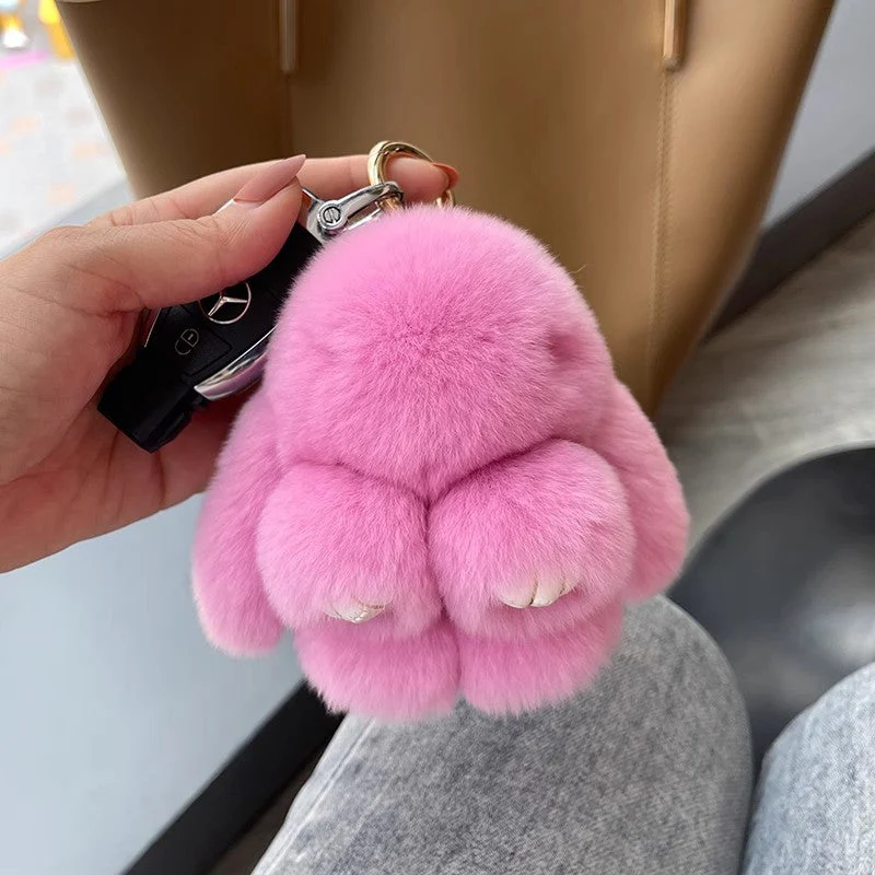 Handgemachte weiche Hasen PomPom Charms - Image 14