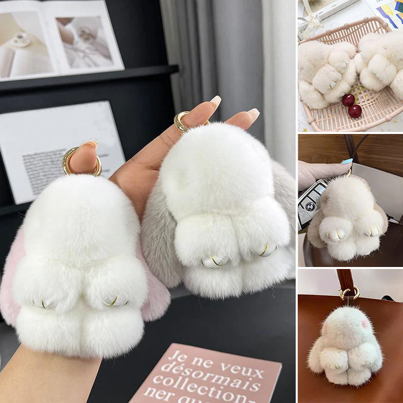 Handgemachte weiche Hasen PomPom Charms - Image 6