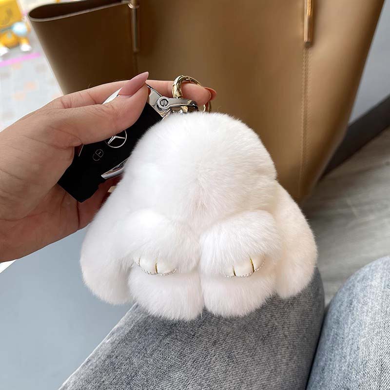 Handgemachte weiche Hasen PomPom Charms - Image 9