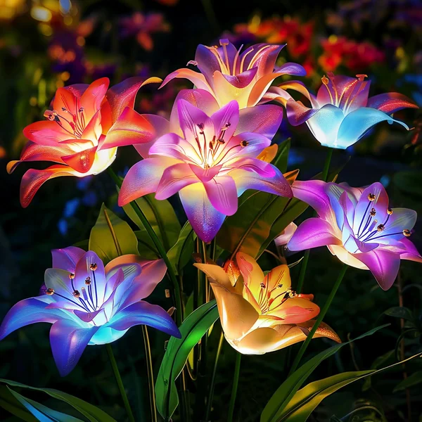 🔥HEISSER VERKAUF 49% RABATT🔥🎄Solarbetriebene blühende Lilienblumen Lichter🎄 - Image 7