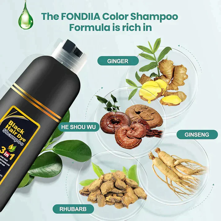 Herbal 3 in 1 Haarfärbemittel Instant Black Hair Shampoo - Image 6