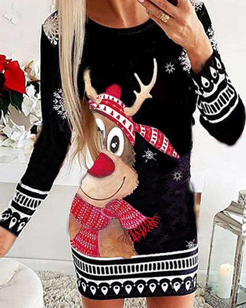 Herbst Winter-Weihnachts-Body mit Animal-Print | 50% RABATT - Image 4