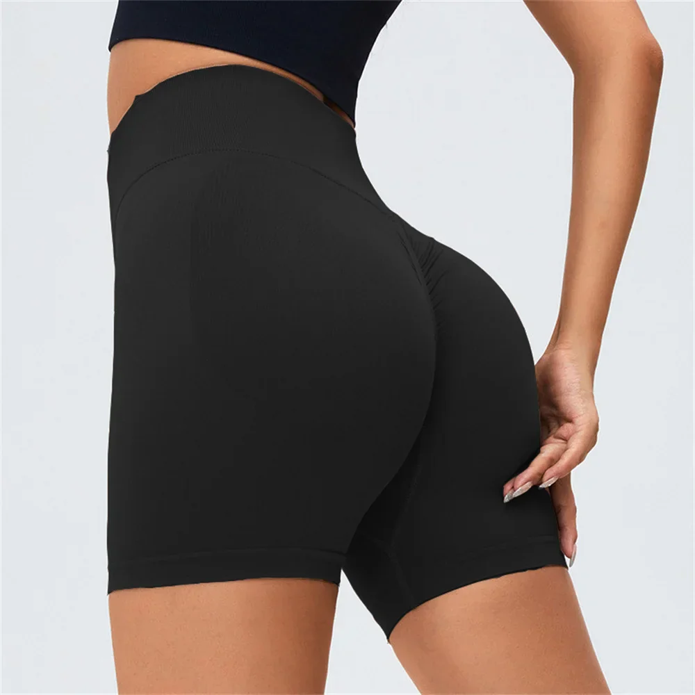 Hohe Taille Scrunch Hintern Biker Shorts für Fitnessstudio - Image 11