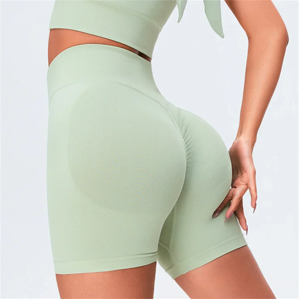Hohe Taille Scrunch Hintern Biker Shorts für Fitnessstudio - Image 4